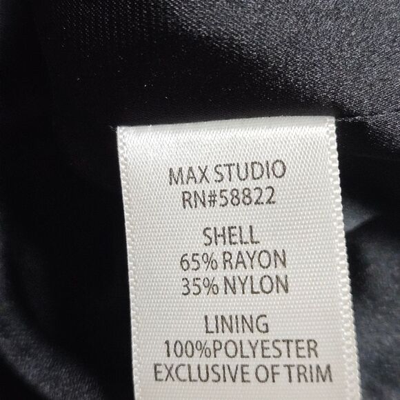 Max Studio Muted Christmas Red & Black Velvet Flowy Tank Style Dressy Blouse - Picture 7 of 9